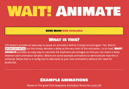 Wait! Animate