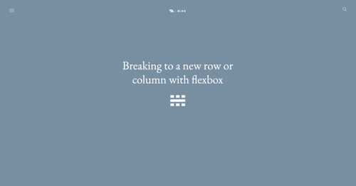 Breaking to a new row or column with flexbox