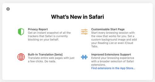 What’s new in Safari 14 highlights