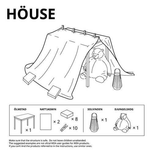 IKEA House fort assembly instructions