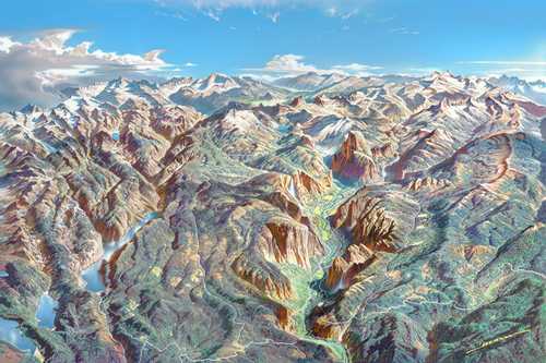 Panorama of Yosemite National Park