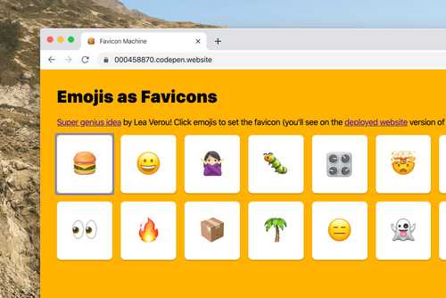 Emojis as Favicons example site