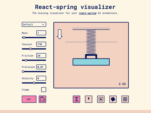 React-spring visualizer GUI