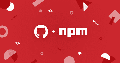 GitHub logo + npm logo