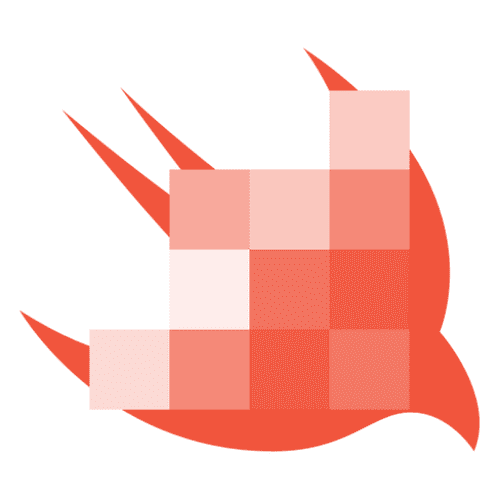 Pixelated Swift bird logo