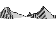 Pencil effect mountains