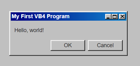 Windows 98 style dialog