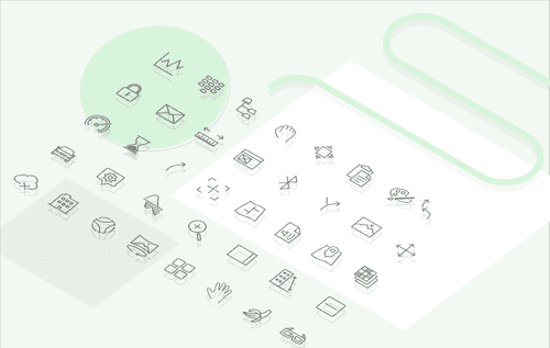 Isomorphic grid of icons